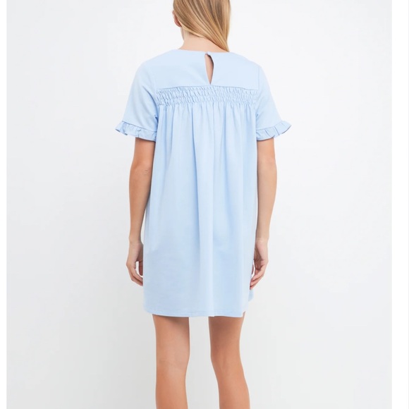 English Factory Mixed Media Ruffle Detail Dress Size Medium - Picture 3 of 10